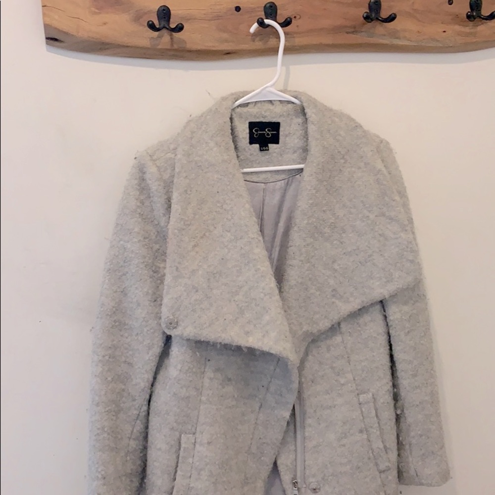 Gray wool pea coat